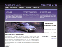 Tablet Screenshot of claphamcars.co.uk